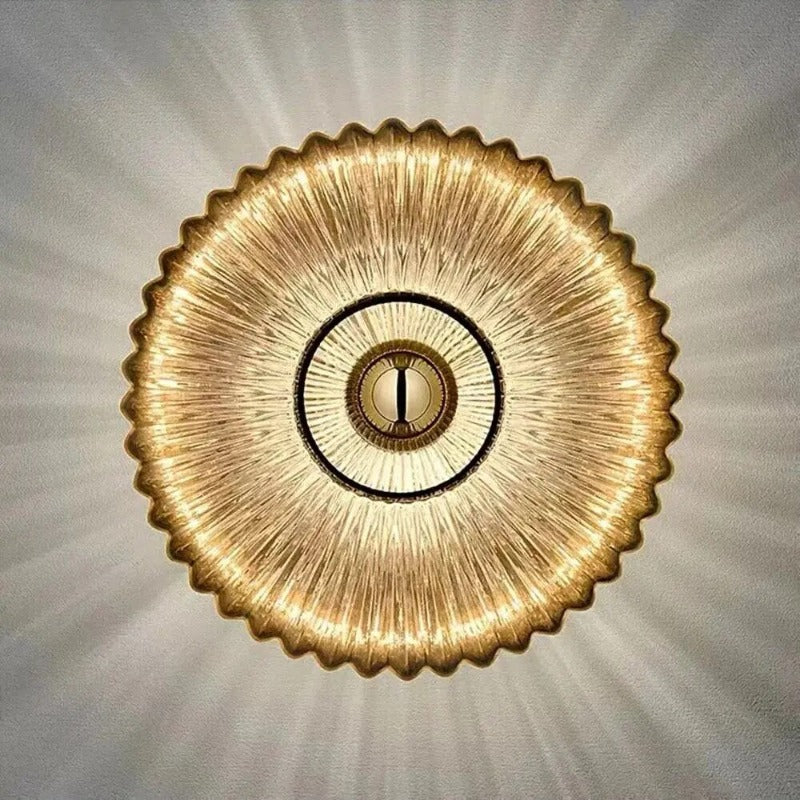 NimbusFlux - Glass Wall Lamp with Wavy Light